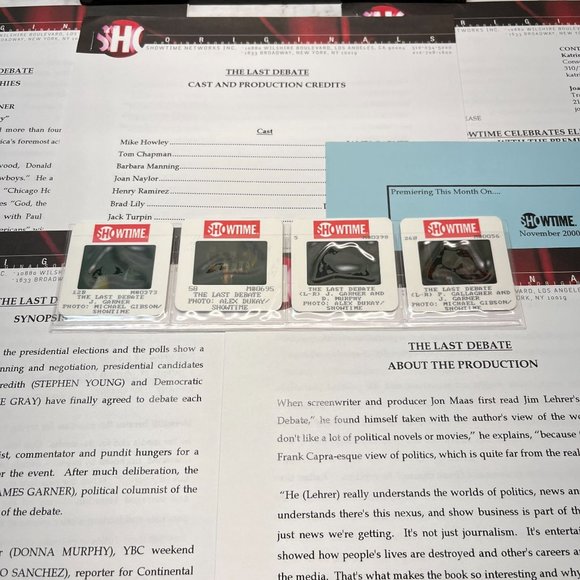 Showtime Movie Press Kit The Last Debate 2000 James Garner Peter Gallagher - Picture 4 of 10